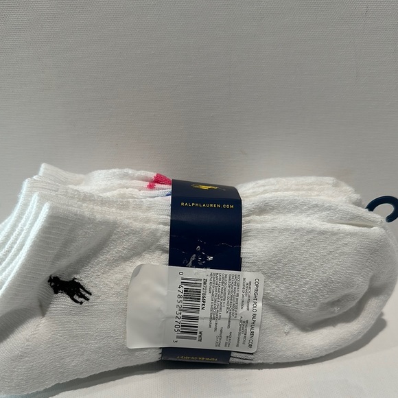 Polo Ralph Lauren Accessories - Polo Ralph Kauren (6) Pairs Women’s Ankle High Tennis Socks. Fits Shoe size 4-10